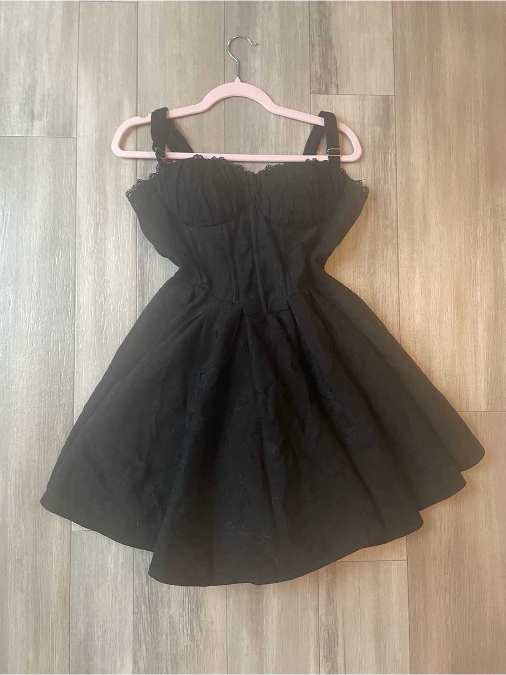 Fashion Nova Black Mini Dress with Sweetheart Bust - Picture 1 of 3